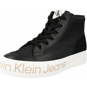 Calvin Klein Jeans Kotníkové tenisky černá / bílá