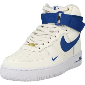 Nike Sportswear Kotníkové tenisky 'Air Force 1' modrá / zlatá / bílá