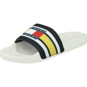Tommy Jeans Pantofle marine modrá / žlutá / červená / bílá