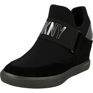 DKNY Slip on boty 'COSMOS' černá / stříbrná