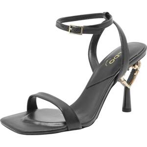 ALDO Páskové sandály 'LOVETHRONE' zlatá / černá