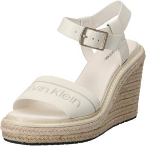 Calvin Klein Páskové sandály béžová / offwhite