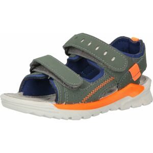RICOSTA Otevřená obuv 'Tajo' modrá / tmavě zelená / oranžová