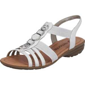 REMONTE Páskové sandály stříbrná / bílá
