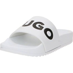 HUGO Plážová/koupací obuv černá / bílá