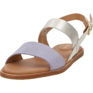 CLARKS Páskové sandály 'Karsea' fialová / stříbrná / bílá