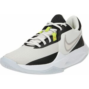 NIKE Sportovní boty 'Precision 6' béžová / svítivě žlutá / černá / bílá
