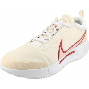 NIKE Sportovní boty 'Court Zoom Pro' světle béžová / růžová / červená / bílá
