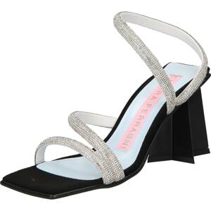 Chiara Ferragni Páskové sandály světle šedá / průhledná