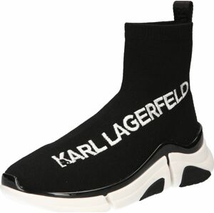 Karl Lagerfeld Kotníkové tenisky 'VENTURE' černá / bílá