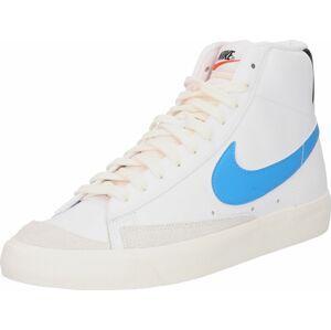 Nike Sportswear Kotníkové tenisky 'Blazer Mid '77 Vintage' světle béžová / azurová / černá / bílá