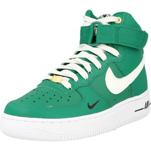 Nike Sportswear Kotníkové tenisky 'Air Force 1' zelená / černá / bílá