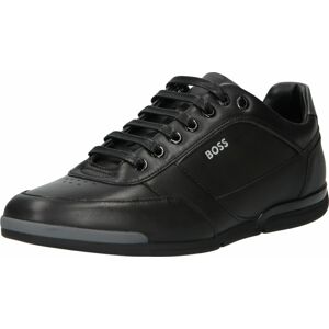 BOSS Black Sportovní šněrovací boty 'Saturn Lowp' černá / bílá