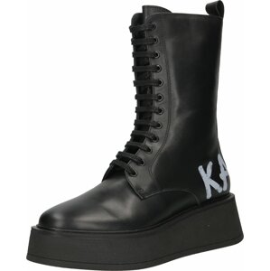 Karl Lagerfeld Šněrovací boty 'ZEPHYR' černá / bílá