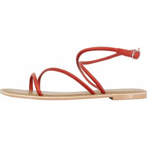 faina Páskové sandály béžová / červená
