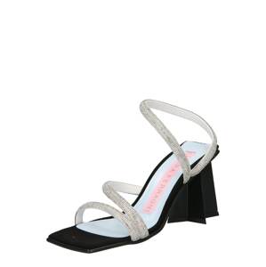 Páskové sandály Chiara Ferragni světle šedá / průhledná