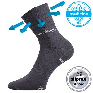 VOXX® ponožky Mission Medicine tmavě šedá 1 pár 35-38 EU 101575