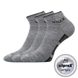 VOXX® ponožky Dukaton světle šedá 3 pár 35-38 EU 100714