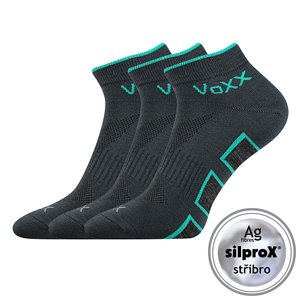 VOXX® ponožky Dukaton tmavě šedá 3 pár 35-38 EU 100715