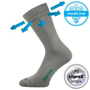 VOXX® ponožky Zeus zdrav. světle šedá 1 pár 35-38 EU 103897