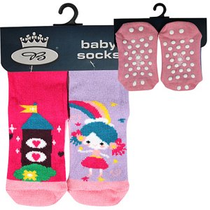 BOMA® ponožky Dora ABS hrad+princezna 1 pár 14-17 EU 117258