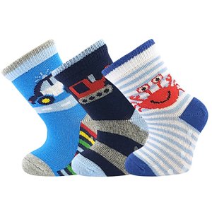 BOMA® ponožky Filípek 02 ABS mix A - kluk 3 pár 14-17 EU 118229