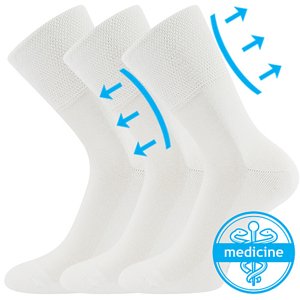 LONKA® ponožky Finego bílá 3 pár 35-38 EU 118336