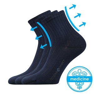 LONKA® ponožky Demedik tm.modrá 3 pár 35-38 EU 110451
