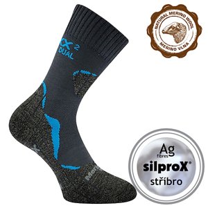VOXX® ponožky Dualix tm.šedá 1 pár 35-38 EU 109001
