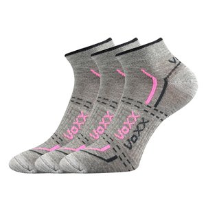 VOXX® ponožky Rex 11 sv.šedá/růžová 3 pár 35-38 EU 114569