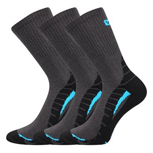 VOXX® ponožky Trim tm.šedá 3 pár 35-38 EU 106567