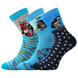 BOMA® ponožky Krtek mix 2-kluk 3 pár 20-24 EU 116630