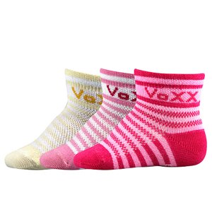 VOXX® ponožky Fredíček pruh holka 3 pár 11-13 EU 112647