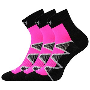 VOXX® ponožky Monsa černá-růžová 3 pár 35-38 EU 113840
