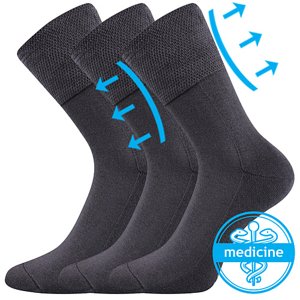 LONKA® ponožky Finego tm.šedá 3 pár 35-38 EU 115436