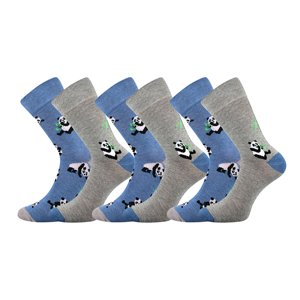 LONKA® ponožky Doble Sólo 16/panda 3 pár 35-38 EU 117650