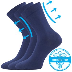 LONKA® ponožky Drmedik tm.modrá 3 pár 35-38 EU 119256