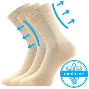 LONKA® ponožky Drmedik béžová 3 pár 35-38 EU 119257