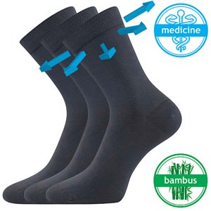 LONKA® ponožky Drbambik tm.šedá 3 pár 35-38 EU 119274
