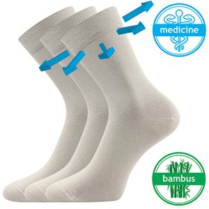 LONKA® ponožky Drbambik sv.šedá 3 pár 35-38 EU 119276