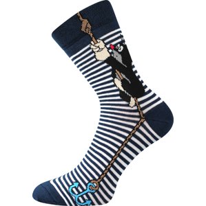 BOMA® ponožky KR 111 pruhované navy 1 pár 35-38 EU 116878