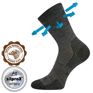 VOXX® ponožky Optimalik tm.šedá 3 pár 30-34 EU 119938