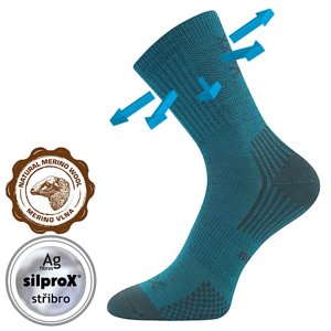 VOXX® ponožky Optimalik modro-zelená 3 pár 20-24 EU 119928