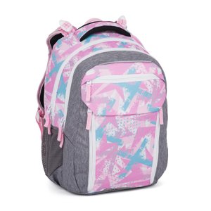 Bagmaster PORTO 24 B školní batoh – růžovo-modrý vícebarevná 29 l 230268