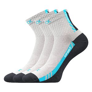 VOXX® ponožky Pius světle šedá 3 pár 35-38 101761