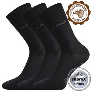LONKA® ponožky Dewool černá 3 pár 35-38 114263