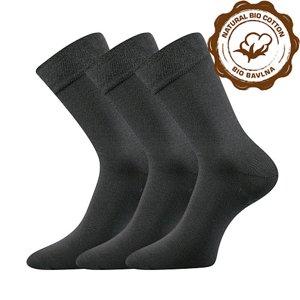 LONKA® ponožky Bioban BIO bavlna tmavě šedá 3 pár 35-38 100183