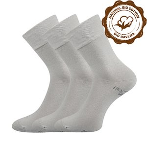 LONKA ponožky Bioban BIO bavlna světle šedá 3 pár 35-38 100190