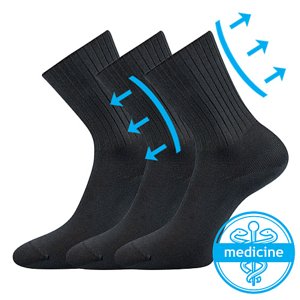 BOMA® ponožky Diarten tmavě šedá 3 pár 41-42 100596