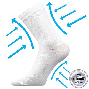 LONKA® kompresní ponožky Kooper bílá 1 pár 35-38 109188
